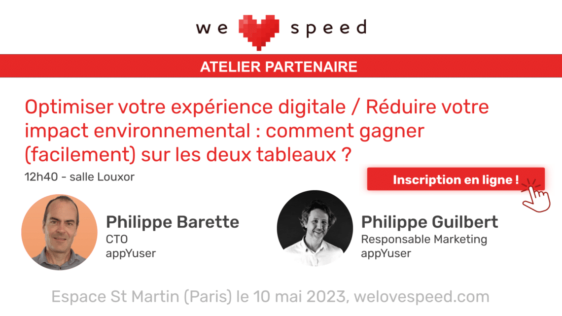 Atelier appYuser à We Love Speed 2023